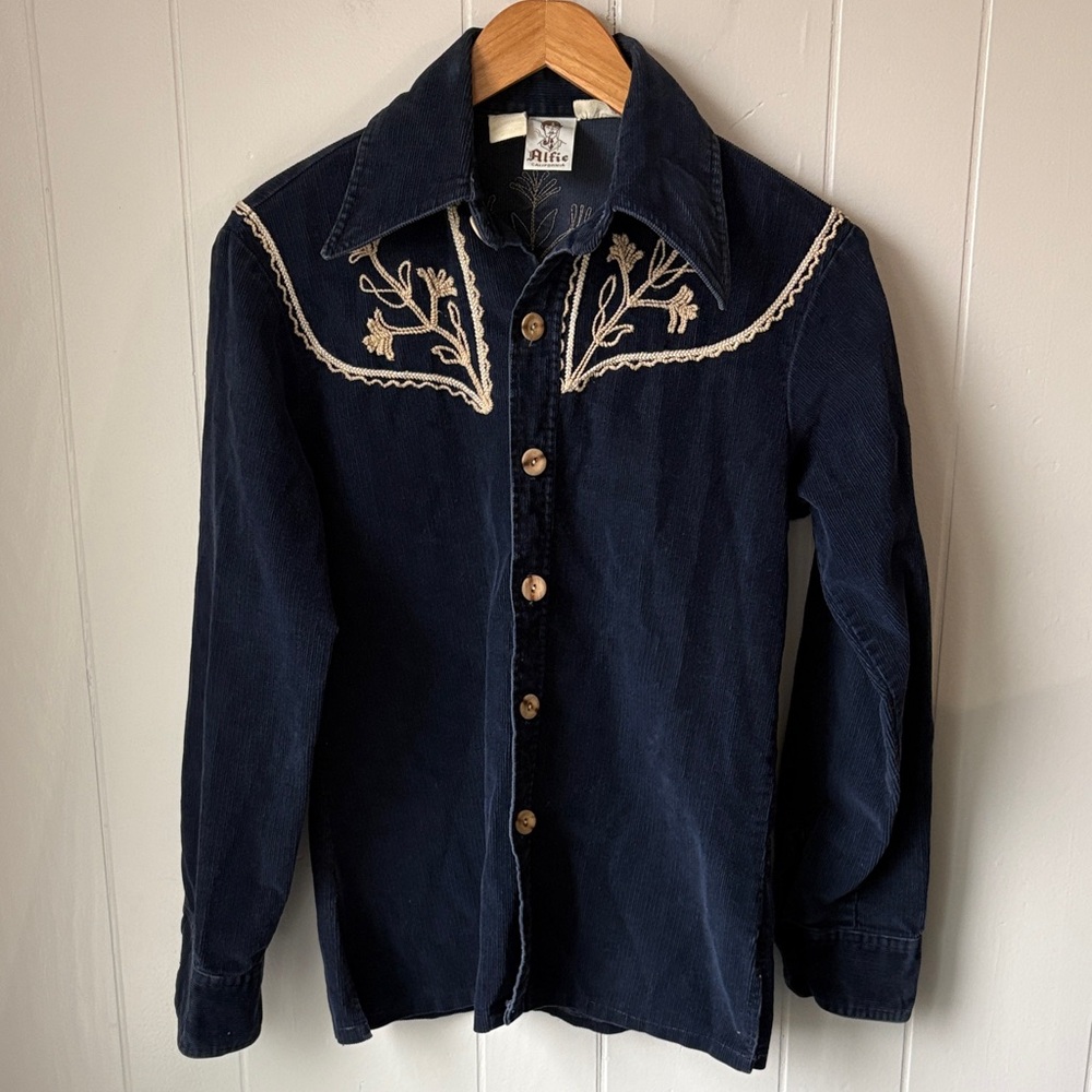 Men’s Vintage Alfie of California Corduroy Shirt with Embroidered Details
